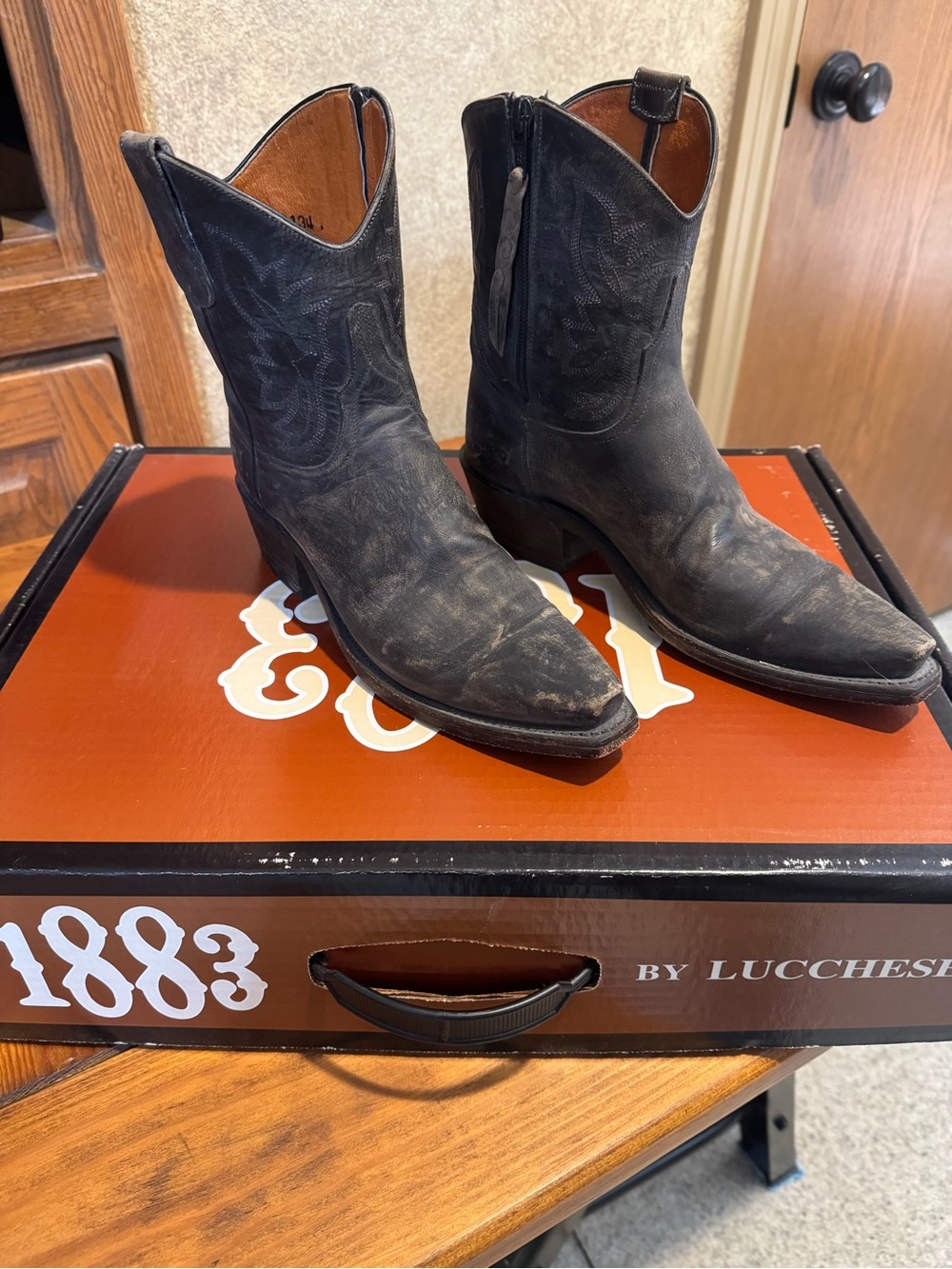 Lucchese Women’s Stonewashed Leather Boots